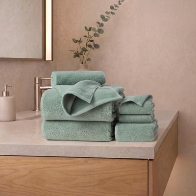 French Connection Solid Dobby Bath Towel and Bath Sheet Set