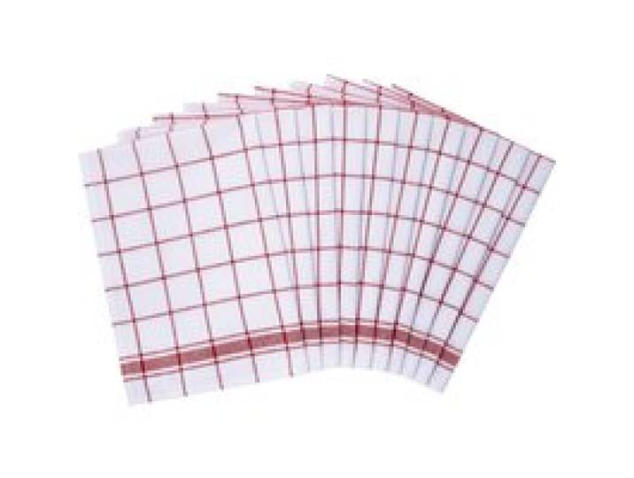 W5 Torchon de vaisselle 50x70cm, lot de 10. (Rouges)