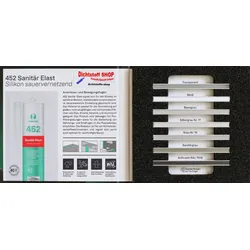 Ramsauer 452 Sanitär Elast Silikon Dichtstoff Farbkarte-Tupfenkarte