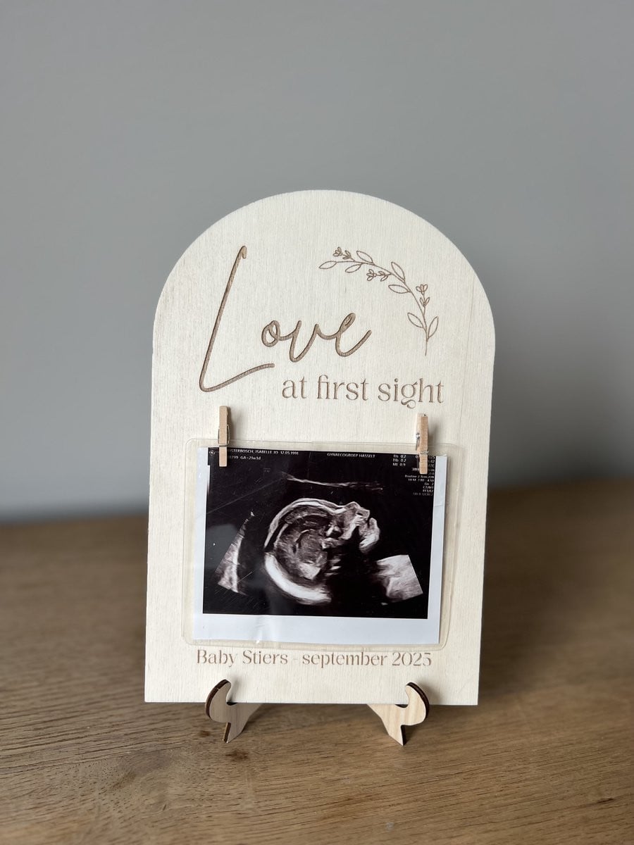 Echohouder Love At First Sight Houten Kaarthouder Baby