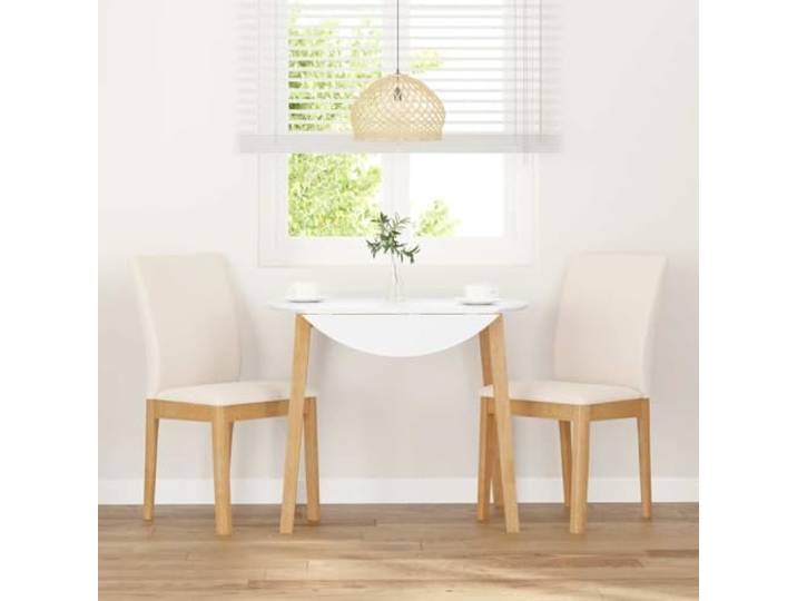 KTHLBRH Esszimmerstühle 2 Stück Holz Hevea Natur Ergonomisches Design, inklusive Kissen, Polyestergewebe, 110 kg Kapazität