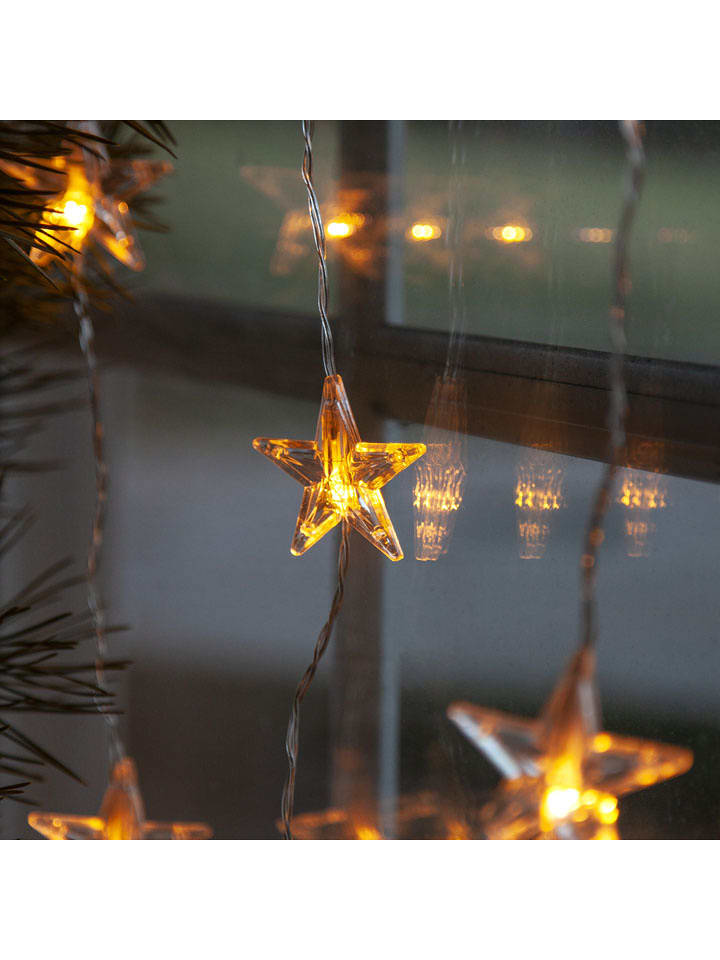 STAR Trading LED-Lichtervorhang in Warmweiß - (L)180 cm - onesize