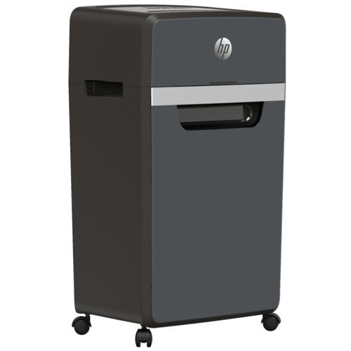 HP Pro Shredder 24CC Aktenvernichter mit Partikelschnitt P-4, 4 x 35 mm, bis 24 Blatt, schwarz