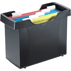 LEITZ Hängemappenbox Mini-Aktei Plus A4 schwarz Packung mit 4 Stück
