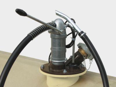 Handpumpe CEMO, 0,25 l/Hub, Auslaufkrümmer, 1,5 m Schlauch