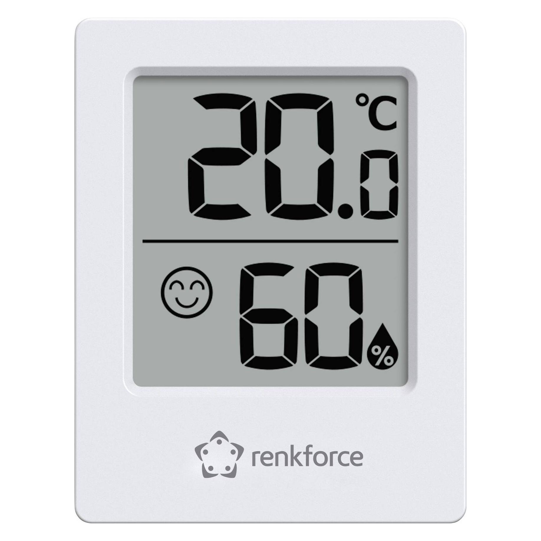 Renkforce RF-6417554 Funk-Thermo-/Hygrometer Weiss (RF-6417554)