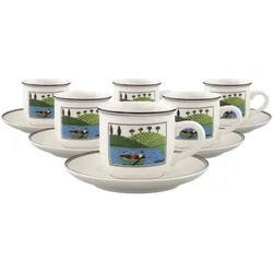 Villeroy & Boch, Tasse, Design Naif Espressotassen mit Untertassen (100 ml, 6x)