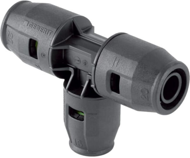 Geberit Té PushFit d= 20x16x16mm, réduit, PVDF (651314001)