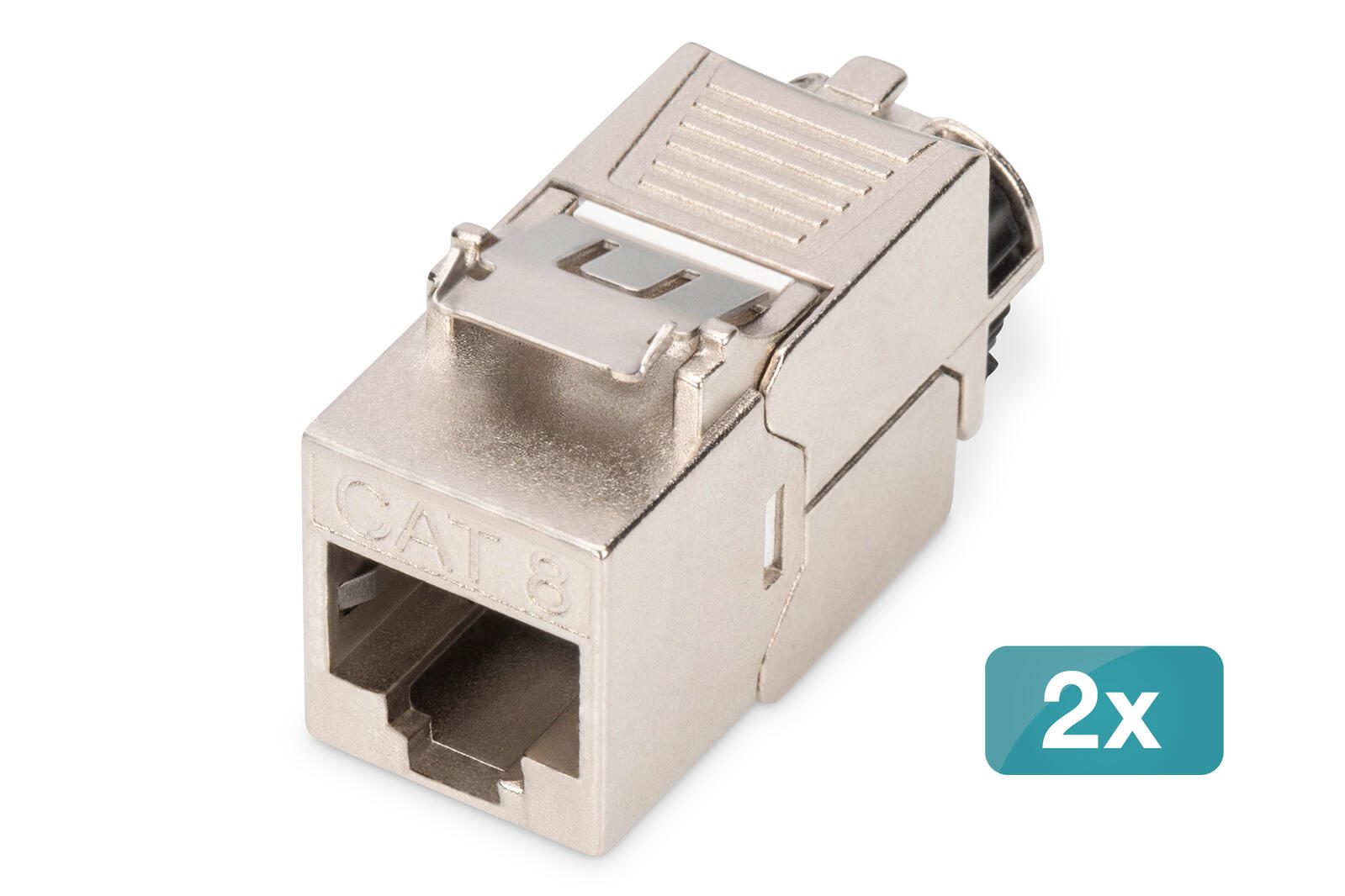 Digitus Cat.8.I Keystone Modul geschirmt, werkzeuglos, Staubkappe, 2 Stk. DN-93816-2
