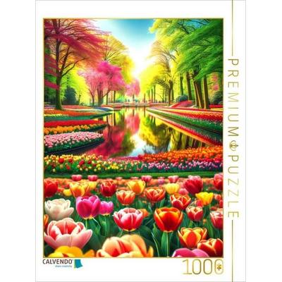 CALVENDO Puzzle Keukenhofs Blumenparadies in den Niederlanden | 1000 Teile Lege-Größe 64x48cm Foto-Puzzle für glückliche Stunden