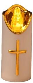 Uplift Treasures Reusable Christian Cross LED Flameless Candle white