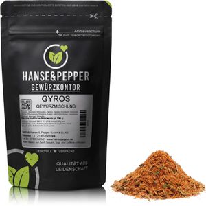 Hanse&Pepper Gewürzmischung Gyros, für Fleischgerichte, vegan, im Beutel, 100 g