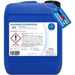 Wasserstoffperoxid 6% FOOD GRADE I 5 Liter I stabilisiert I PZN-16569653  I Made in Germany