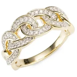 DIAMOUR Ring 54 Brillanten zus. ca. 0,33ct Gold 375