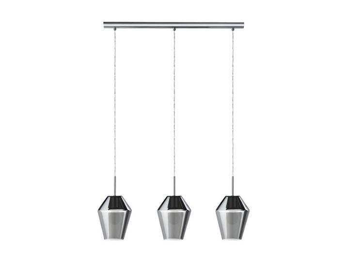 Eglo Hängeleuchte Murmillo, Chromfarben, Schwarz, Glas, Metall, länglich, 17x150x77 cm, Lampen & Leuchten, Innenbeleuchtung, Hängeleuchten, Pendelleuchten