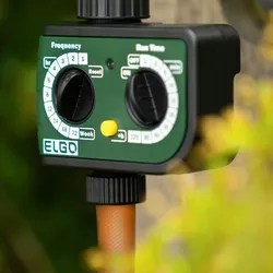 ELGO Elektronische Bewässerungsuhr für Wasserhahn "WT218",grün,