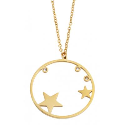 Kette mit Anhänger ADELIA´S, gold (gold, stern), Halsketten, Damen, unbekannt, Edelstahl