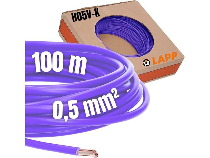 LAPP 4510071 Draad H05V-K 1 x 0.50 mm² Violet 100 m