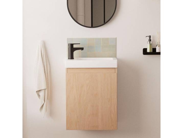 Meuble lave-mains LISA + robinet noir