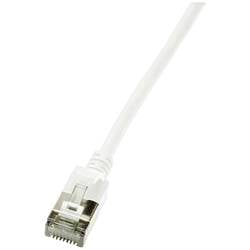 LogiLink CQ9051S RJ45 Patchkabel CAT 6a U/FTP 2.00 m Weiß extrem dünn, Flammwidrig, Flexibel, Folienschirm, Halogenfrei, mit Rastnasenschutz, TPE-Mantel 1 St.
