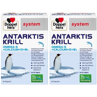 2x Doppelherz Antarktis Krill system Kapseln 2x60 St