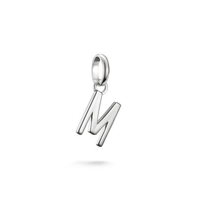 Charm Buchstabe THOMAS SABO "Charm Alphabet/Buchstabe - Connect", silber (silberfarben), Charms, Damen, M, Silber 925 (recycelt)