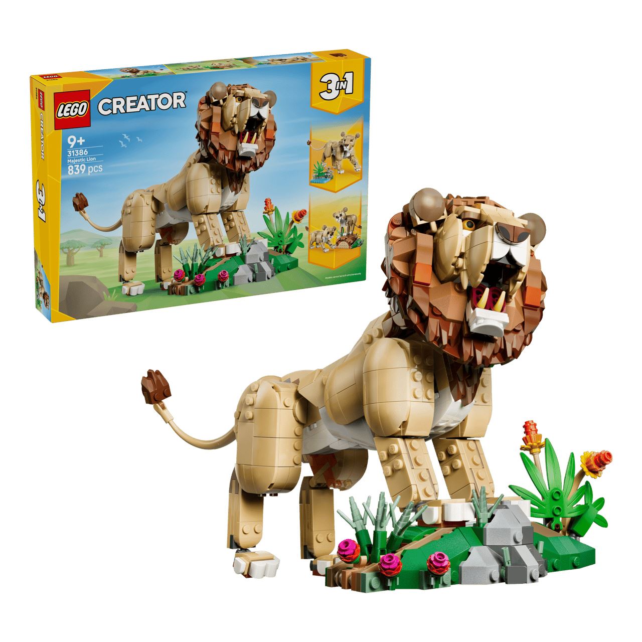 LEGO Creator 31386 3-in-1 Wilde Tiere: Majestätischer Löwe