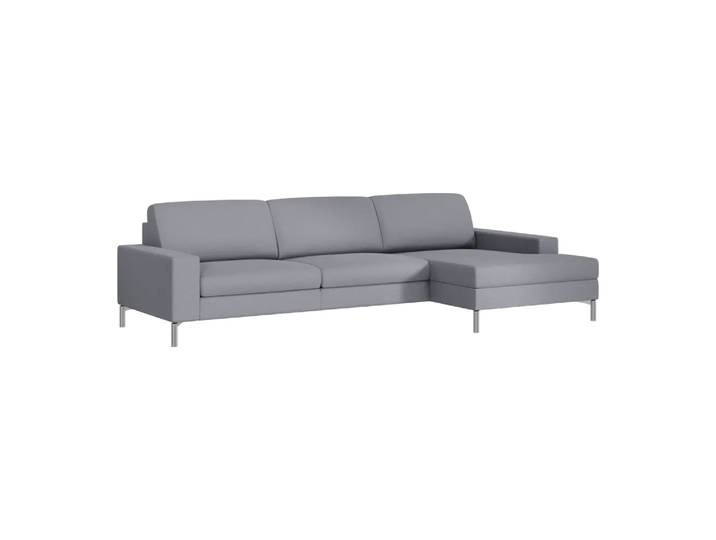 Ecksofa Quattro, Johann Jakob, kat. , king grey, Textil