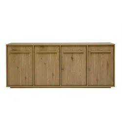 Buffet mit heller Holzoberfläche Eiche 4 Türen L180 cm LOTHAIRE