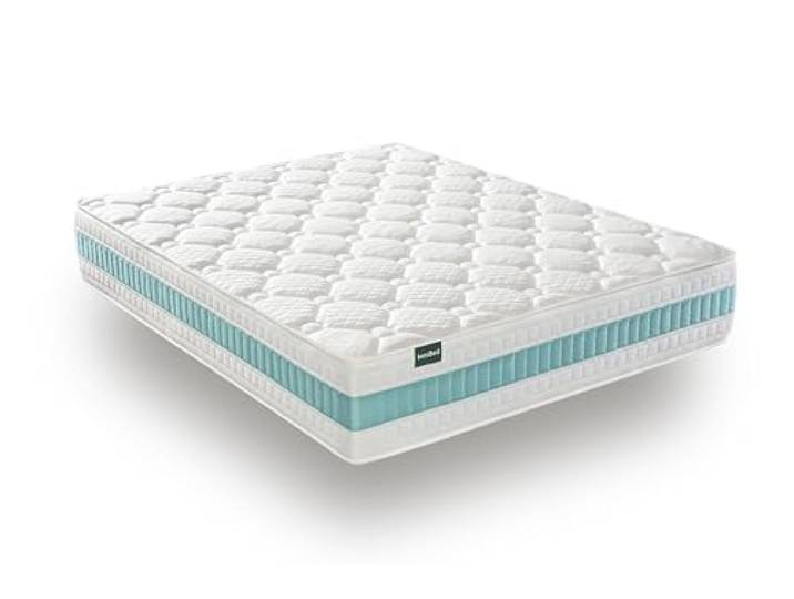 beloBed Livedream Hybrid Viskoelastische Matratze, 160 x 200 cm, hoher Komfort, wendbar, doppelseitig, Winter/Sommer, mittlere Härte, hygienisch und atmungsaktiv, Taschenfederkern, Höhe 30 cm