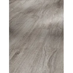 Parador Basic 400 V Laminat Eiche lichtgrau Seidenmatte Struktur Landhausdiele 1285x194x8 mm