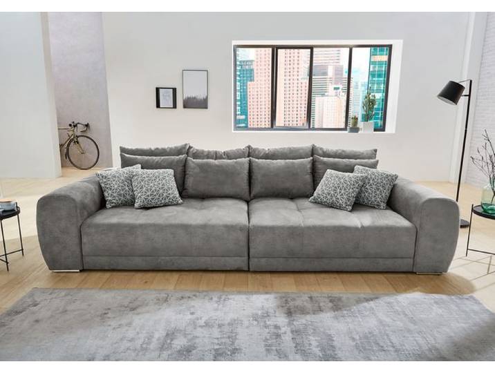 Bigsofa Moldau Grau Mikrofaser