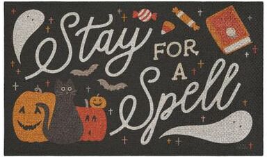 Stupell Halloween Sppoky Spell Themed Sisal Door Mat,18x30