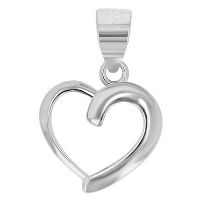 Herzanhänger AKZENT "Leilani" - 925 Sterlingsilber - Herz", silber (silberfarbig), Schmuckanhänger, Damen, Silber 925 (Sterlingsilber)