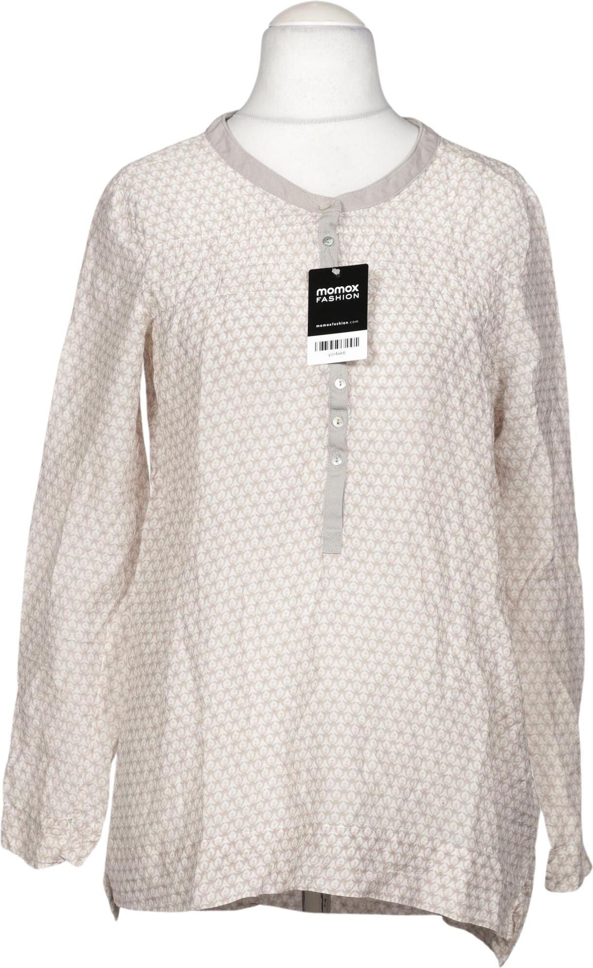 Zero Damen Bluse, Beige, Gr. EU 38, Seide / Baumwolle - Second Hand