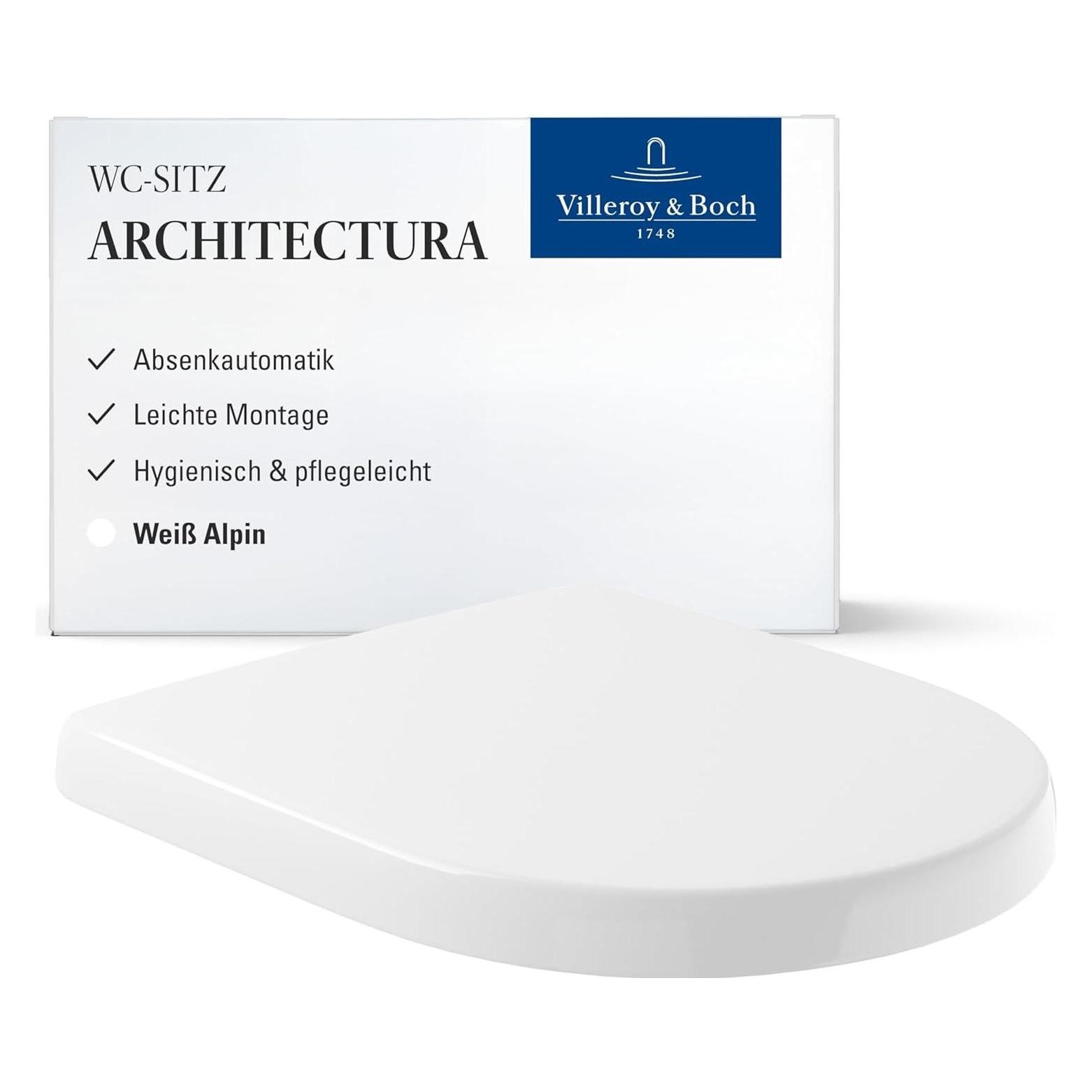 Villeroy & Boch Architectura WC-Sitz, mit Absenkautomatik und abnehmbaren Sitz (98M9C101)