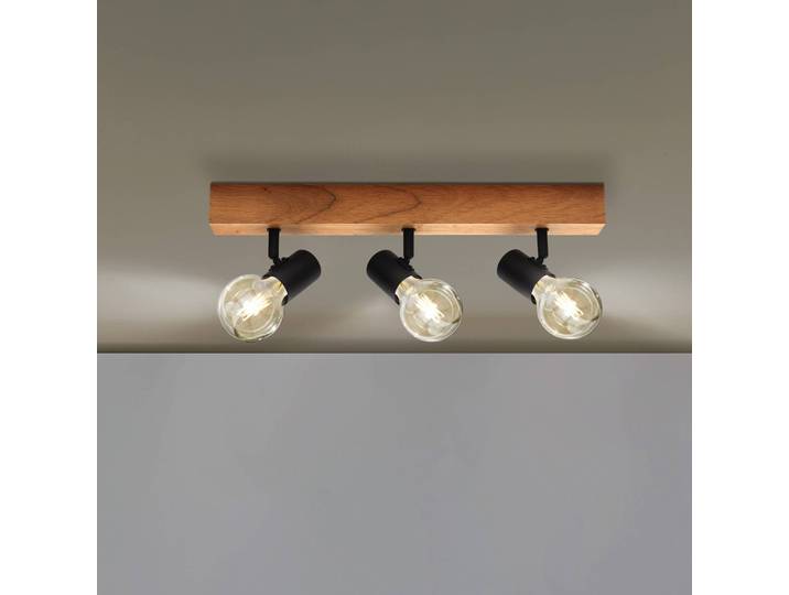 Plafondlamp Townshend 3, dimbaar, hout licht, Woon-/ Eetkamer, Hout, Vintage, plafondlamp hout