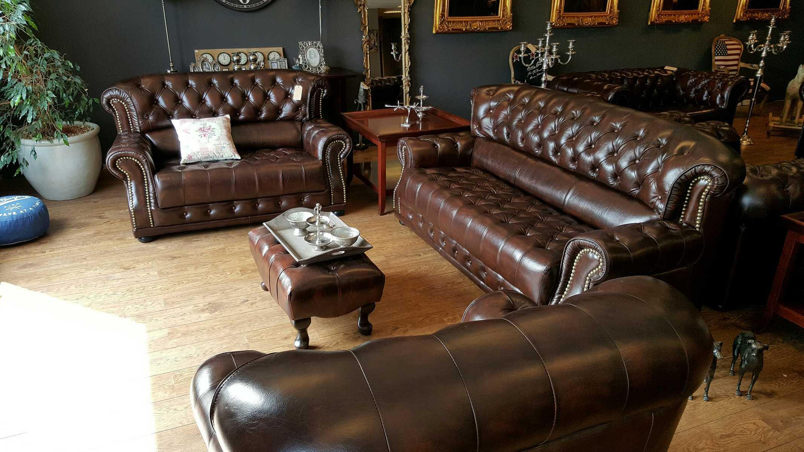 Chesterfield Arlington lederen zithoekset 3+2+1