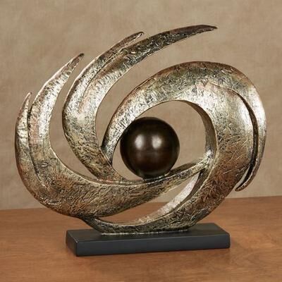 Touch of Class Earths Motion Table Sculpture Aged Gold , Aged Gold