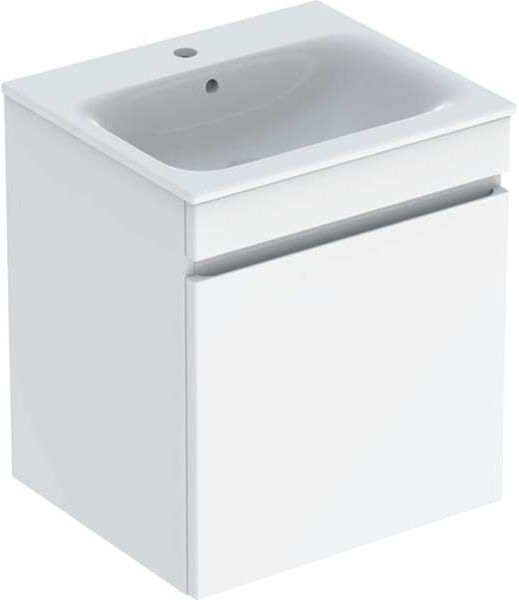 Geberit Renova Plan meuble vasque 501914011 55x62,2x48cm, corps / façade blanc brillant, vasque blanc
