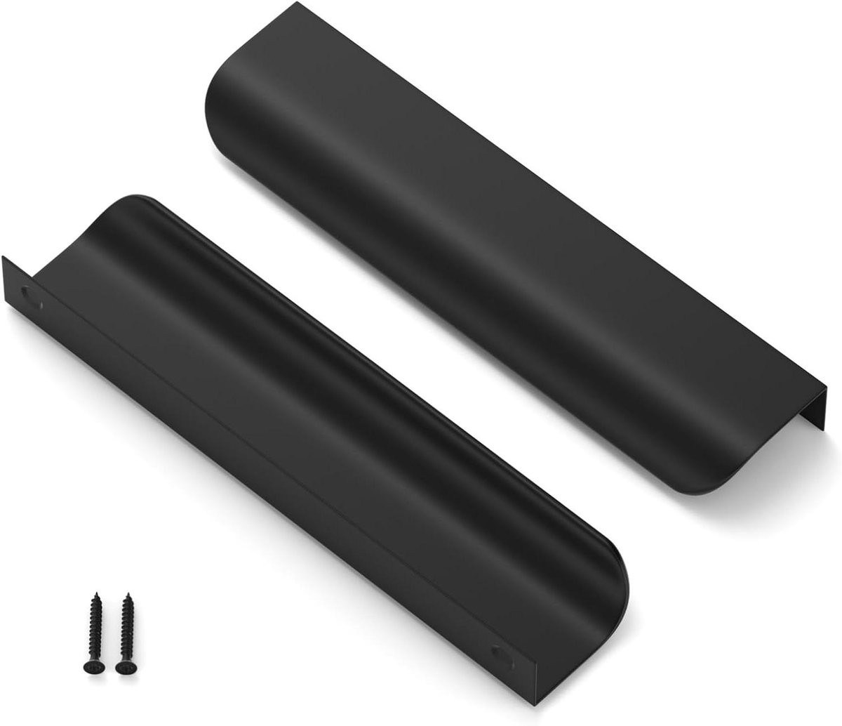 Zwarte verborgen kastgrepen van aluminium legering met 160 mm hartafstand voor keuken en meubels