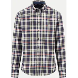 Casual-Fit Flanellhemd mit Karomuster Mehrfarbig XL