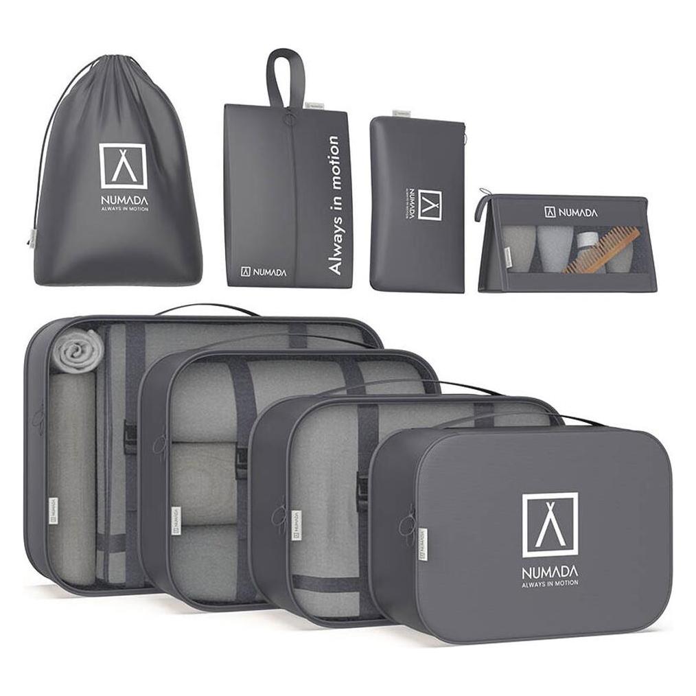 Numada Dark grey suitcase organizer. 8 pieces (53688727)