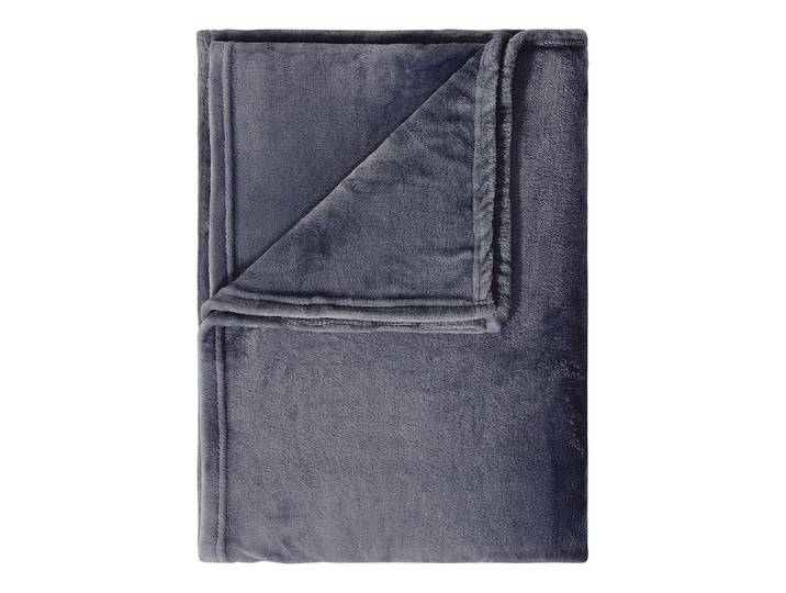 Fleecedecke 150 x 200cm Grau/Anthrazit Polyester