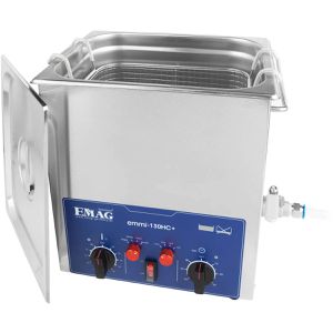Emag Ultraschallreinigungsgerät Emmi 130 HC Plus, 14 Liter, mit Timer, Heizung, Ablasshahn und Degasfunktion
