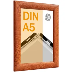 Klapprahmen A5, selbstklebend Gehrung | holzoptik, Aluminium