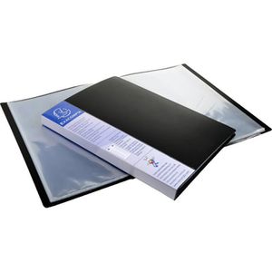 Exacompta Sichtbuch 88201E, aus PP, A4, mit 20 Hüllen, schwarz