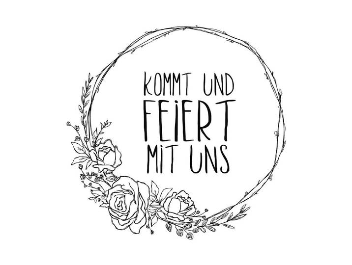Rayher Holzstempel Kommt und feiert mit uns 9 × 9 cm
