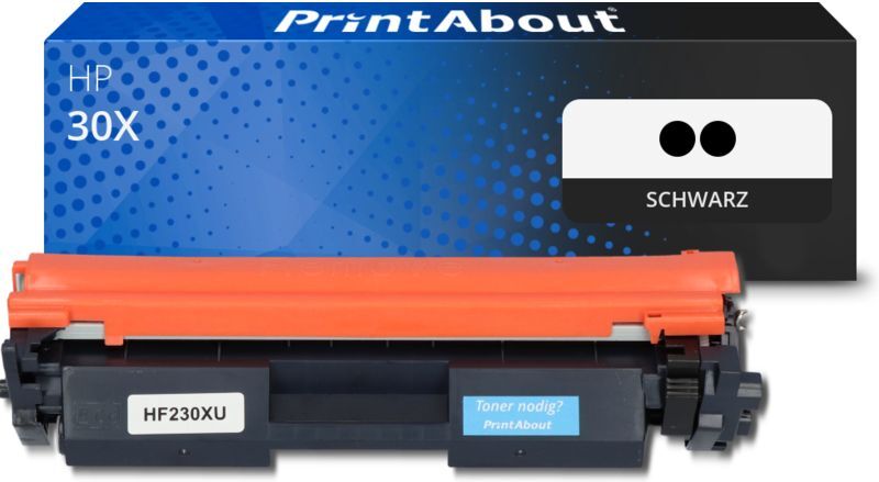 PrintAbout Toner kompatibel mit HP 30X (CF230X) - Schwarz - Multipack