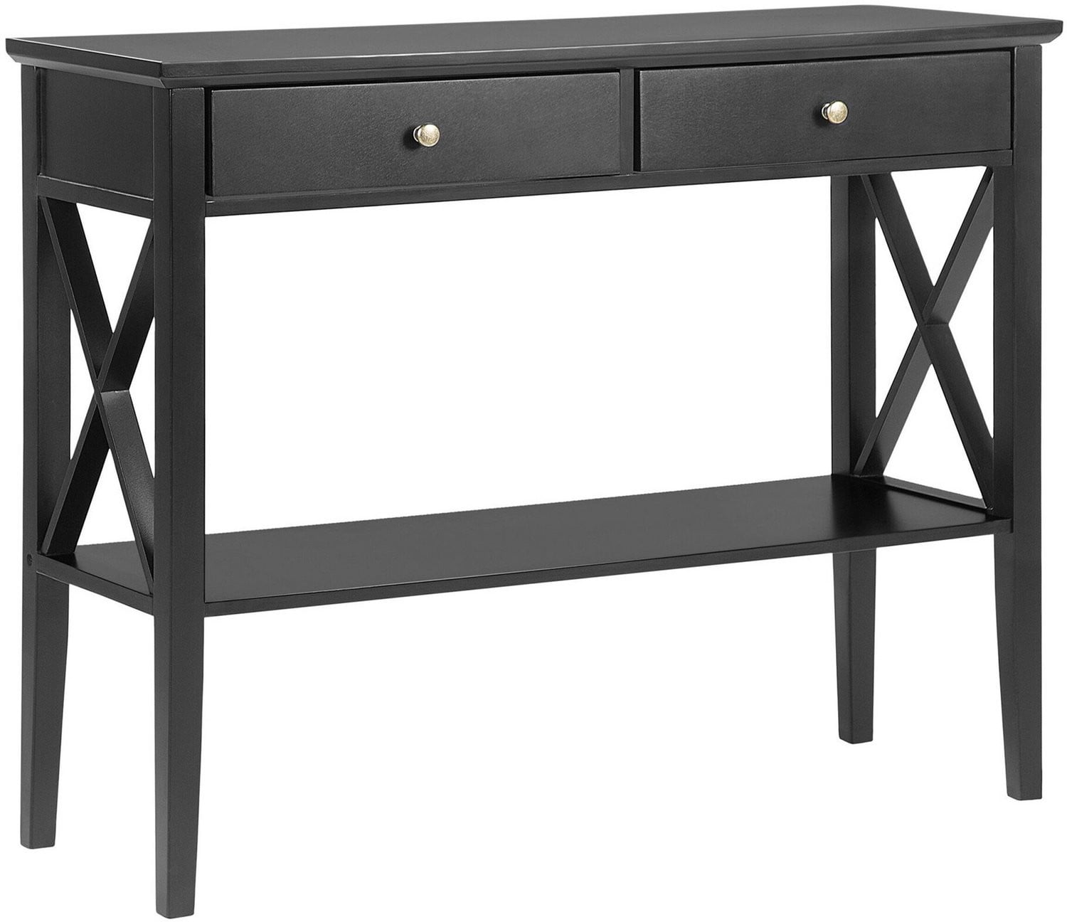 Beliani Consoletafel Avenue - Zwart - MDF